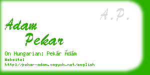 adam pekar business card