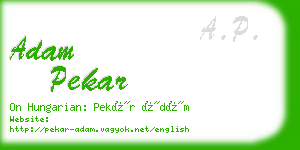 adam pekar business card